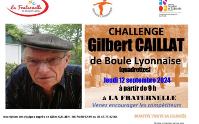 Boules Lyonnaises: Challenge Gilbert CAILLAT