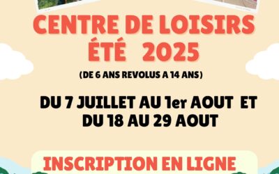 Centre de loisirs été 2025